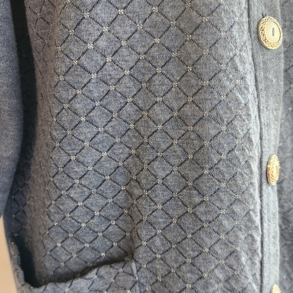 Vintage Womens Cardigan Metal Buttons Grannycore Cottagecore Farmhouse Cozy - Picture 3 of 15